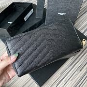 YSL Wallet Black Golden Logo 358094 Size 19 x 9 cm - 2