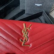 YSL Wallet Red 437469-1 Size 19 x 9 cm - 3