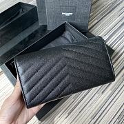 YSL Wallet Full Black 437469-1 Size 19 x 9 cm - 4