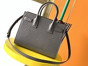 YSL Bag With Crocodile Pattern Gray 421863 Size 26 x 20.5 x 12.5 cm - 5