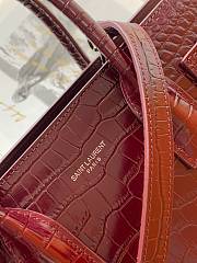 YSL Bag With Crocodile Pattern Red 421863 Size 26 x 20.5 x 12.5 cm - 4