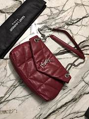 YSL LOULOU PUFFER Quilted Lambskin Bag Red 577476 Size 29 x 17 x 11 cm - 4