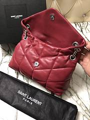 YSL LOULOU PUFFER Quilted Lambskin Bag Red 577476 Size 29 x 17 x 11 cm - 3