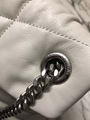 YSL LOULOU PUFFER Quilted Lambskin Bag White 577476 Size 29 x 17 x 11 cm - 4