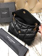 YSL LOULOU PUFFER Quilted Lambskin Bag Black Gold 577476 Size 29 x 17 x 11 cm - 6