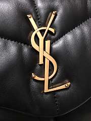 YSL LOULOU PUFFER Quilted Lambskin Bag Black Gold 577476 Size 29 x 17 x 11 cm - 5