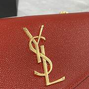 YSL Mini Envelope Bag Red 607788 Size 19 x 12 x 4 cm - 6