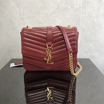 YSL Chain Bag Red 532662 Size 17 x 15 x 6 cm