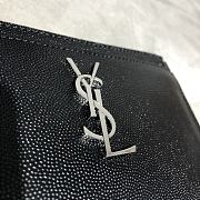 YSL Clutch Italian Leather Silver Lock 554188 Size 20 × 12 × 1 cm - 4