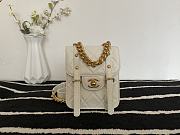 Chanel Mini Flap Bag Cowhide White 99086 Size 17 x 14 x 7 cm - 1