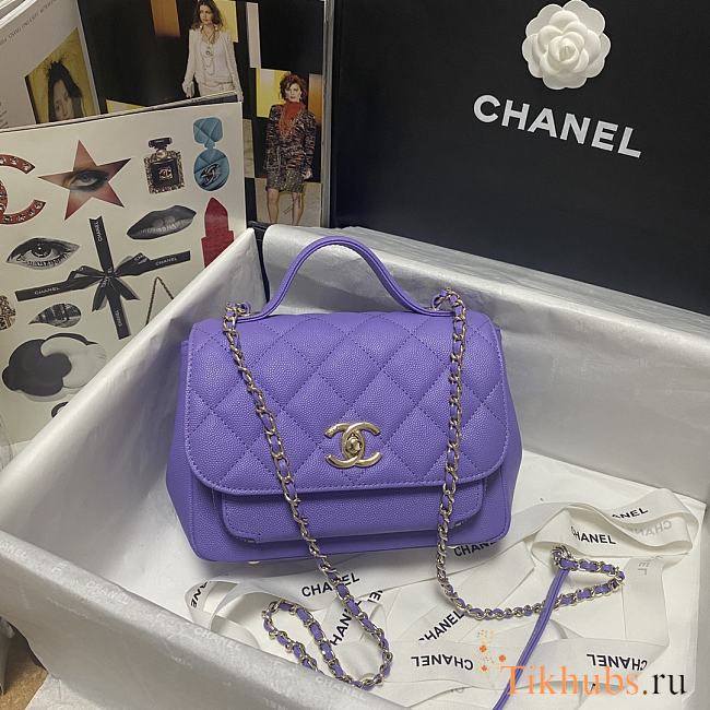 Chanel Messenger Bag Purple 93749 Size 19 x 7 x 14 cm - 1