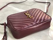 YSL Lou Camera Bag Dark Red 520534 Size 23 x 16 x 6 cm - 2