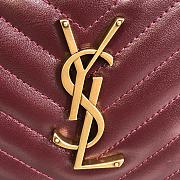 YSL Lou Camera Bag Dark Red 520534 Size 23 x 16 x 6 cm - 5