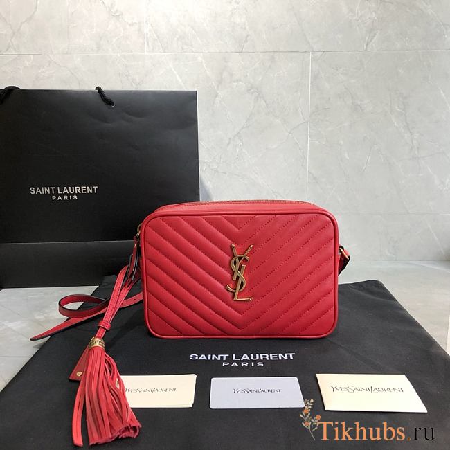 YSL Lou Camera Bag Red 520534 Size 23 x 16 x 6 cm - 1