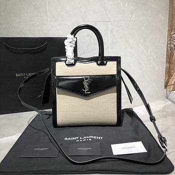 YSL Uptown White/Black 561203 Size 23 × 23 × 11 cm