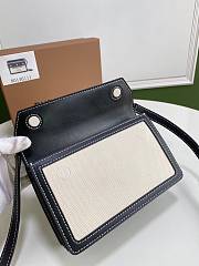 BURBERRY Canvas Bag White/Black 19 x 5 x 15 cm - 3