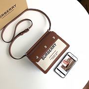 BURBERRY Canvas Bag White/Brown 19 x 5 x 15 cm - 1