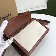 BURBERRY Canvas Bag White/Brown 19 x 5 x 15 cm - 2