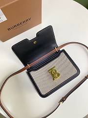 BURBERRY Two-Color Canvas And Leather Lock Bag Size 21 x 16 x 6 cm - 5