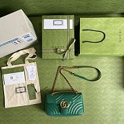 Gucci Shoulder GG Marmont Green 443497 Size 26 x 15 x 7 cm - 3