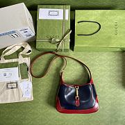 Jackie 1961 Small Shoulder Bag Blue/Red 636706 Size 28 x 19 x 4.5 cm - 2