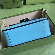 GG Marmont Mini Top Handle Bag Blue Grams 583571 Size 21 x 15.5 x 8 cm - 6