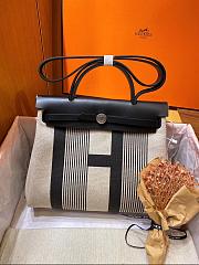 Hermes Herbag PM Black/White Size 25 x 31 x 10 cm - 1