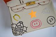 Hermes Multi-Element Color Embroidery Platinum Size 30 cm - 2