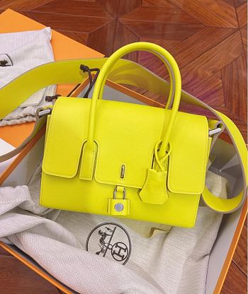 Hermes New Drag Lemon Yellow 22 cm 