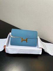 Hermes Messenger Bag Blue 20.5 x 13 x 2 cm - 1