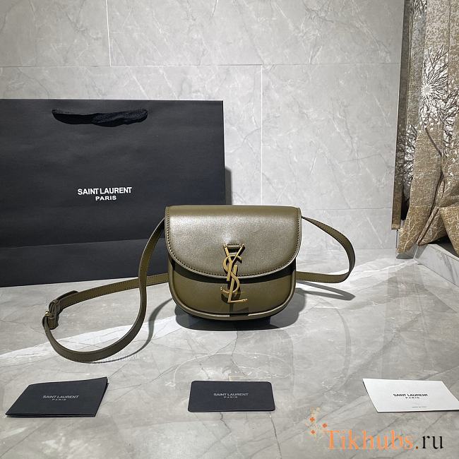 YSL Kaia Small Olive Green 619740 Size 18 x 15.5 x 5.5 cm - 1