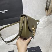 YSL Kaia Small Olive Green 619740 Size 18 x 15.5 x 5.5 cm - 6