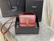 YSL Solferino Satchel In Box Leather Red 634306 Size 19x13x5 cm - 1