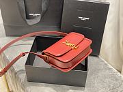 YSL Solferino Satchel In Box Leather Red 634306 Size 19x13x5 cm - 6