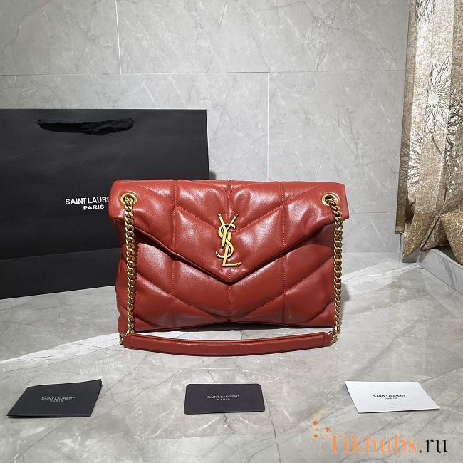 YSL LOULOU PUFFER Red 577475 Size 35 x 23 x 13.5 cm - 1