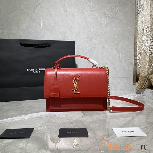 YSL Medium Sunset Red 634723 Size 25 x 18 x 5 cm - 1