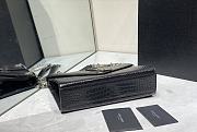 YSL Cowhide Crocodile Black 2824 Size 24 cm - 5