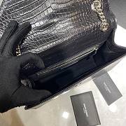 YSL Cowhide Crocodile Black 2824 Size 24 cm - 4