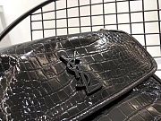 YSL Niki Crocodile Pattern Black 498894 Size 28 × 20 × 8 cm - 4