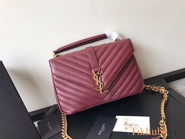 YSL Saint Laurent Red Wine 392737 Size 24 x 17 x 7 cm - 1