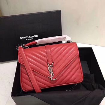 YSL Saint Laurent Red 392737 Size 24 x 17 x 7 cm