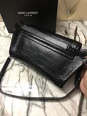 YSL Niki Body Bag Crocodile Pattern Black 577124 Size 28 x 16 x 9 cm - 3