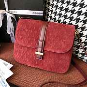 YSL Saint Laurent 19 Calfskin Messenger Bag Red Size 22 cm - 5