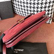 YSL Saint Laurent 19 Calfskin Messenger Bag Red Size 22 cm - 2