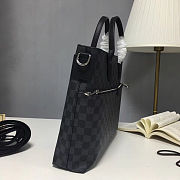 Louis Vuitton Black Grid 7 DW Handbag N41564 Size 40 x 32 x 9 cm - 3