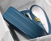 Dior Bobby Lychee Pattern Series Medium Deep Sea Blue M8010 Size 22 x 17 x 6 cm - 5