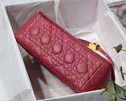 Dior Caro Medium Berry Pink M8017 Size 25.5 x 15.5 x 8 cm - 3