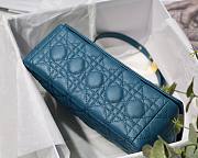 Dior Caro Medium Deep Sea Blue M8017 Size 25.5 x 15.5 x 8 cm - 3