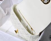 Dior Caro Medium White M8017 Size 25.5 x 15.5 x 8 cm - 6