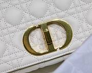 Dior Caro Medium White M8017 Size 25.5 x 15.5 x 8 cm - 5